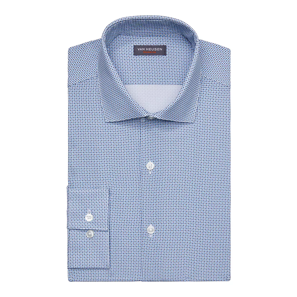 Men's Van Heusen Slim-Fit Traveler Hidden Button-Down Collar Dress Shirt - Image 10