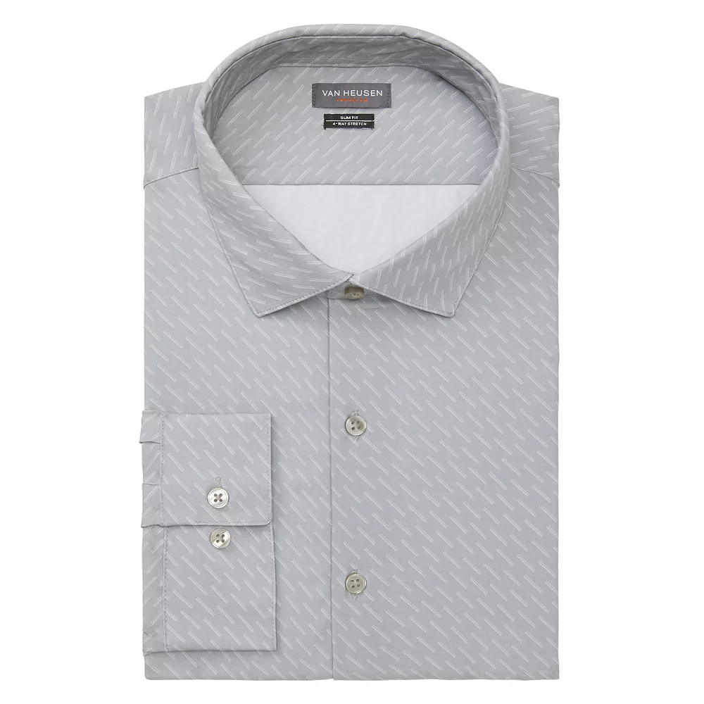Men's Van Heusen Slim-Fit Traveler Hidden Button-Down Collar Dress Shirt