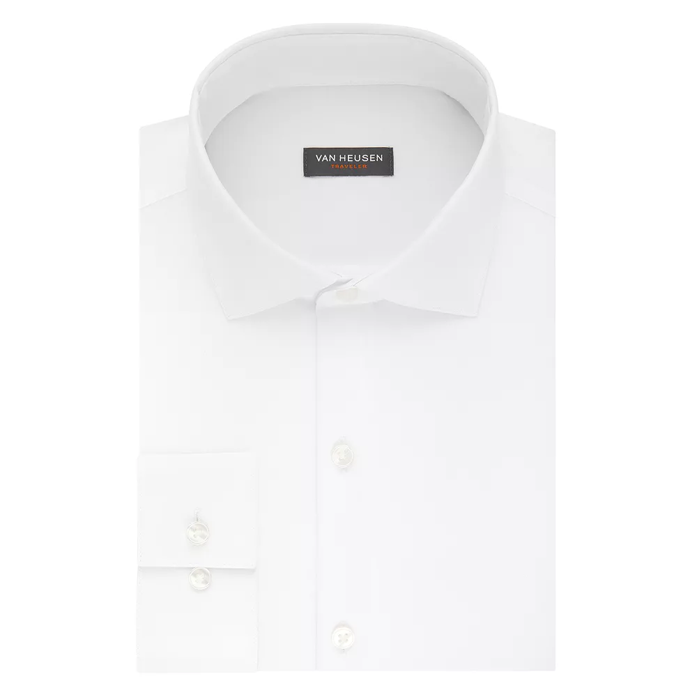 Men's Van Heusen Slim-Fit Traveler Hidden Button-Down Collar Dress Shirt - Image 2