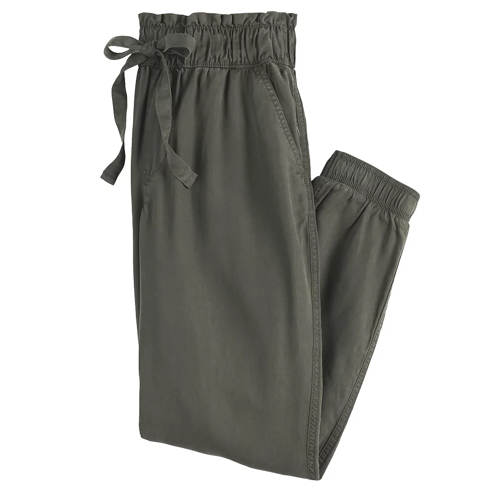Juniors' SO® High Rise Paperbag Jogger Pants - Image 9