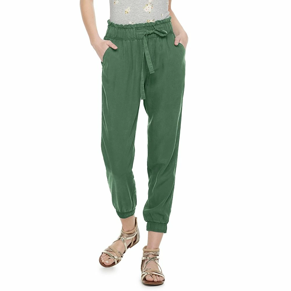 Juniors' SO® High Rise Paperbag Jogger Pants - Image 6