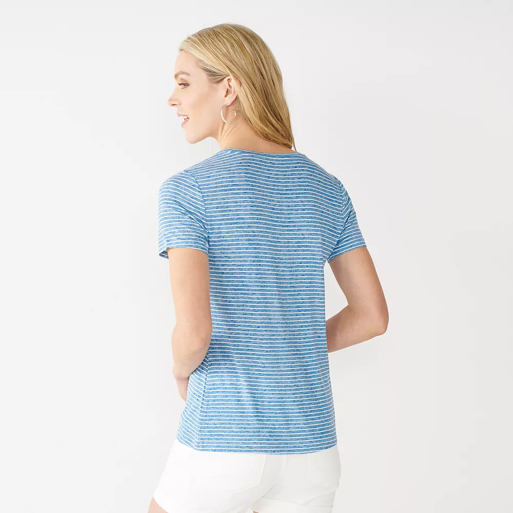 Women's Nine West Essential V-Neck Tee - Image 29