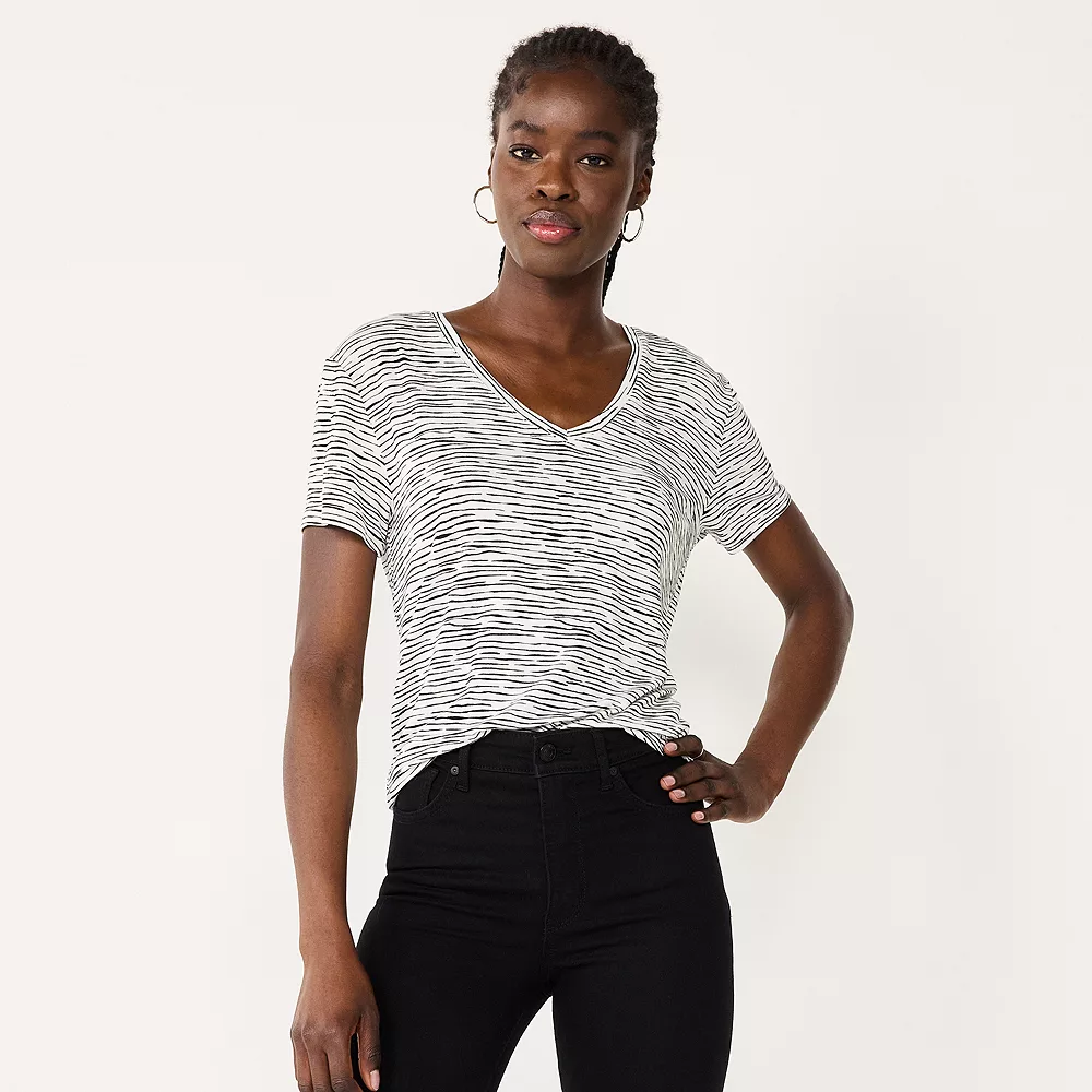 Women's Nine West Essential V-Neck Tee - Image 12