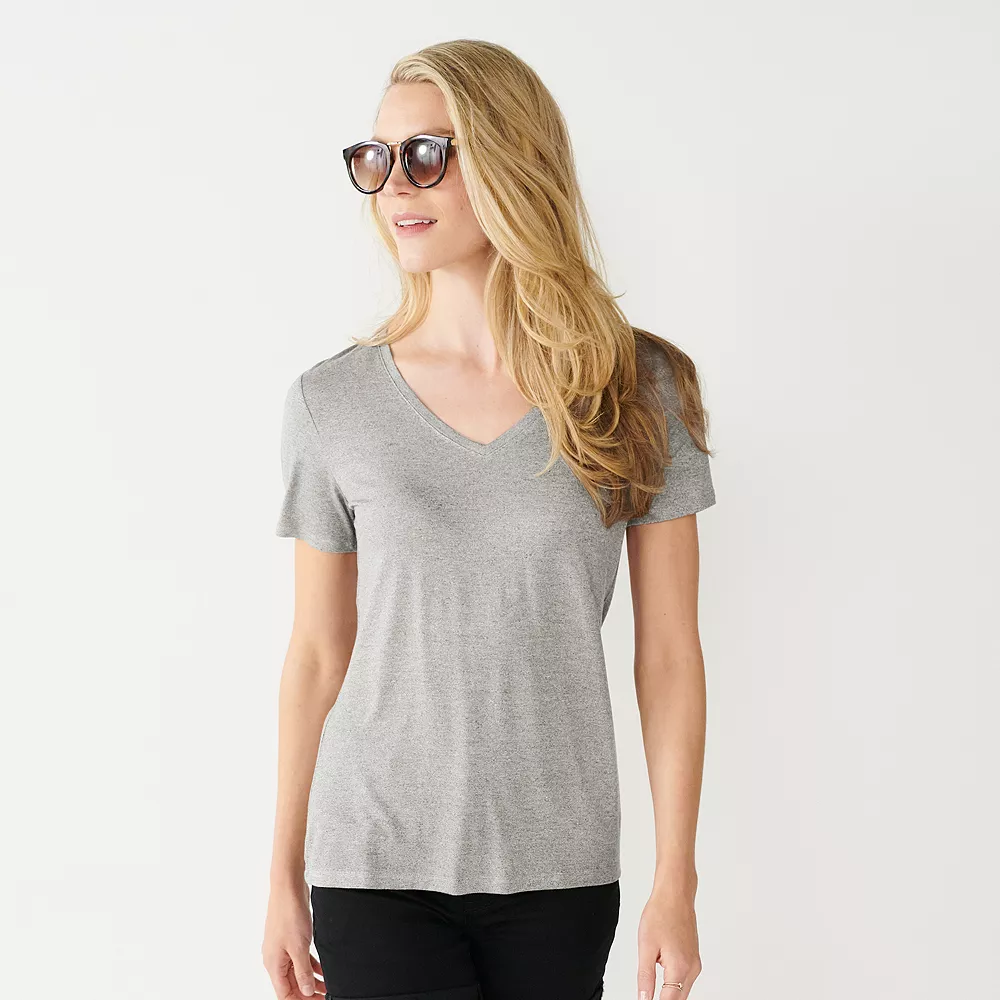 Women's Nine West Essential V-Neck Tee - Image 2