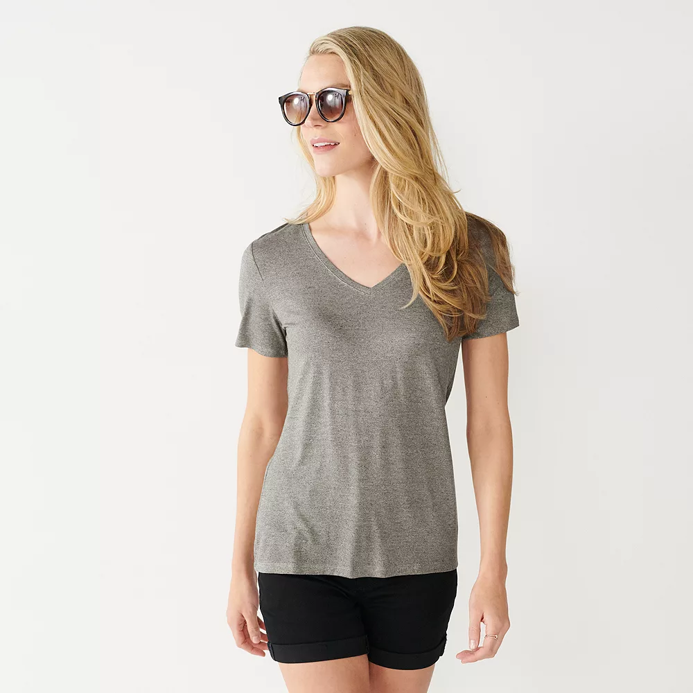 Women's Nine West Essential V-Neck Tee - Image 3
