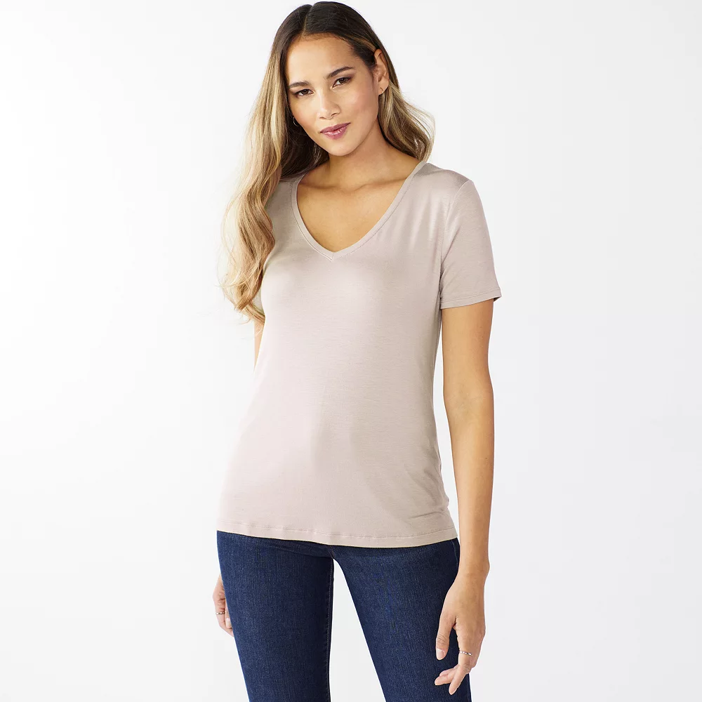 Women's Nine West Essential V-Neck Tee - Image 4