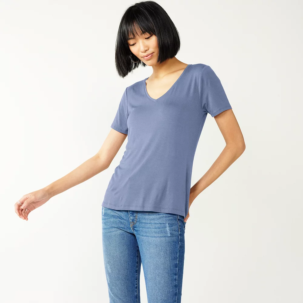 Women's Nine West Essential V-Neck Tee - Image 8