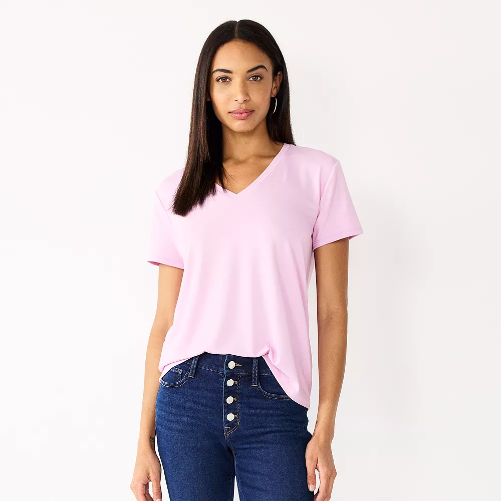 Women's Nine West Essential V-Neck Tee - Image 24