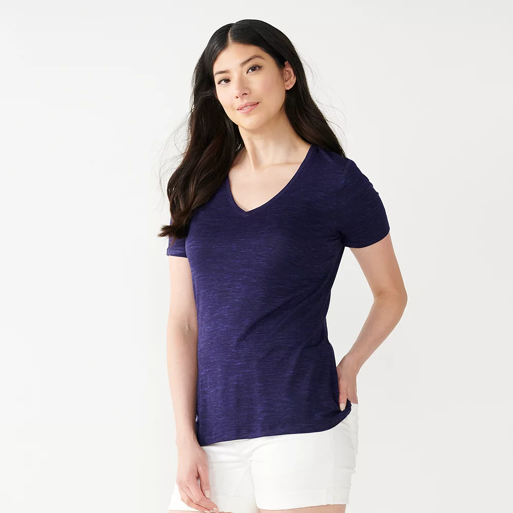 Women's Nine West Essential V-Neck Tee - Image 23