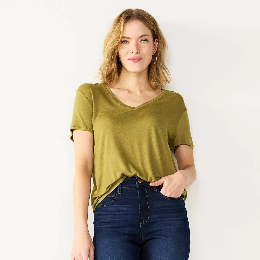 Women's Nine West Essential V-Neck Tee - Image 9