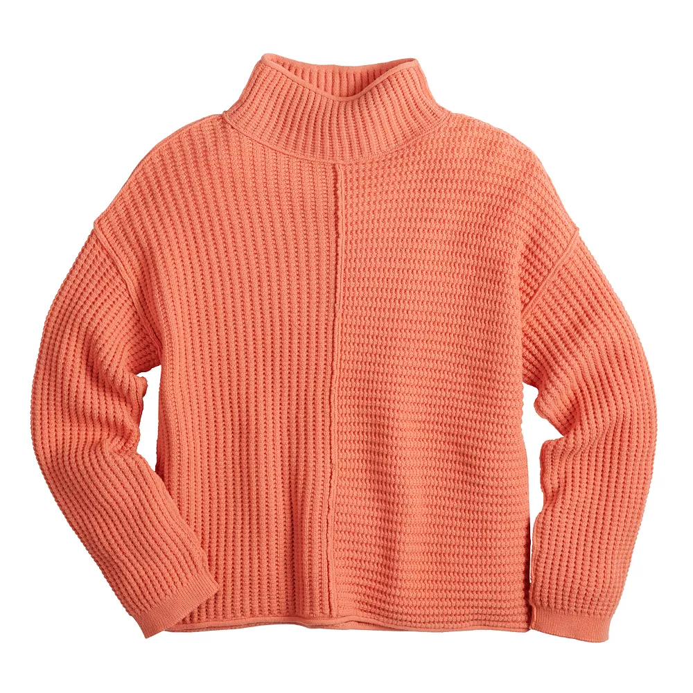 Women's Sonoma Goods For Life® Exposed Seaming Mockneck Sweater - Image 8