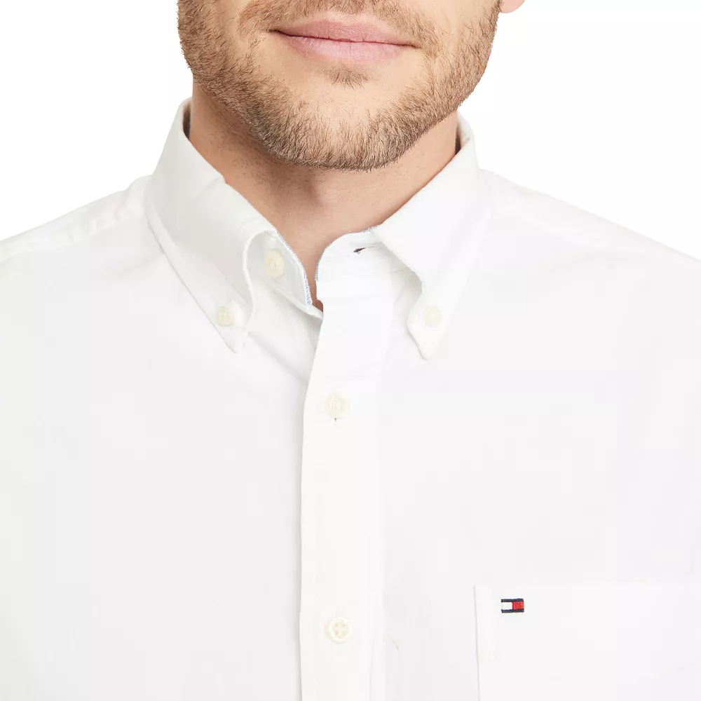 Big & Tall Tommy Hilfiger Flex End-On-End Button-Down Shirt - Image 4
