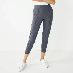 Women's Nine West Curvy Relaxed Pintucked Crop Pants