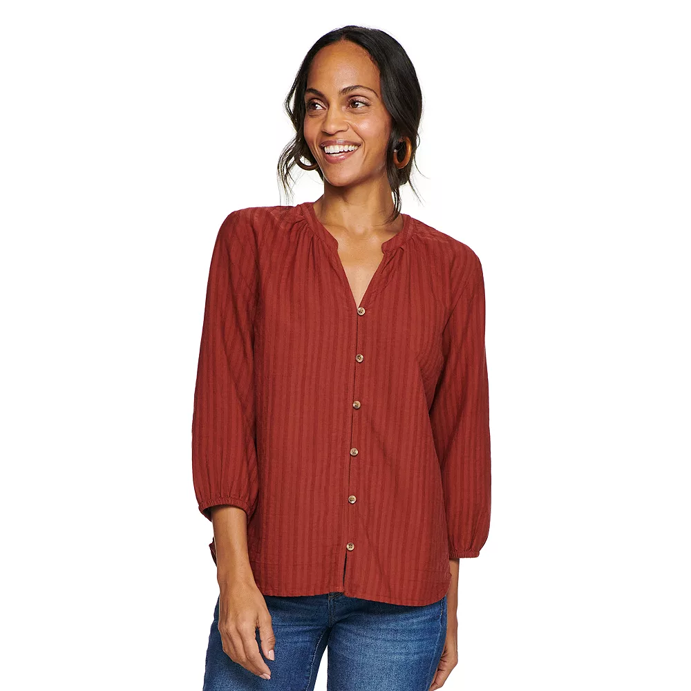 Women's Sonoma Goods For LifeĀ® Drop-Shoulder Blouse - Image 8