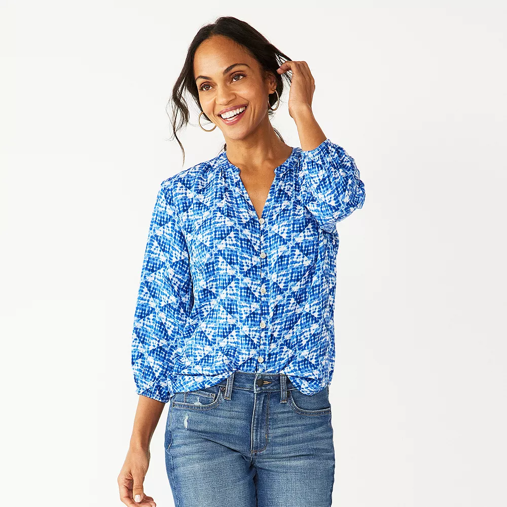 Women's Sonoma Goods For LifeĀ® Drop-Shoulder Blouse - Image 11