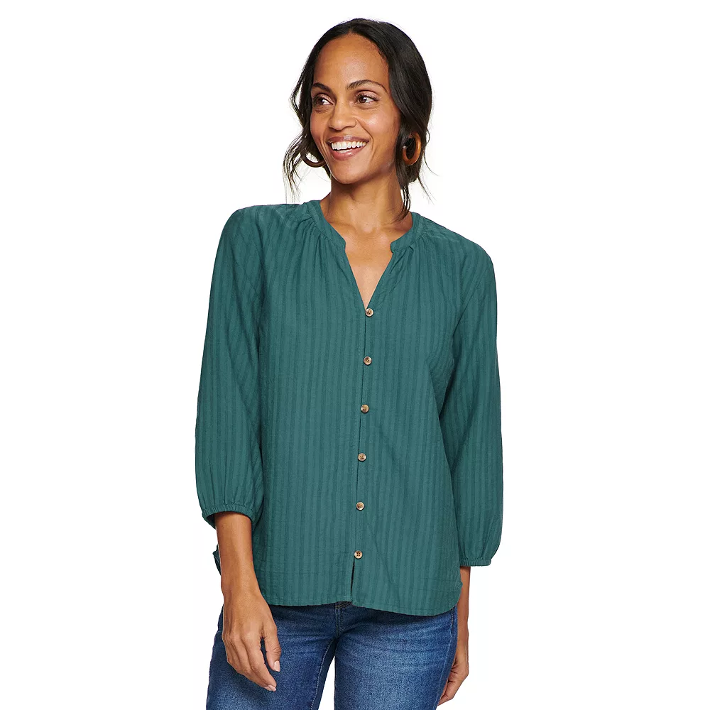 Women's Sonoma Goods For LifeĀ® Drop-Shoulder Blouse - Image 5