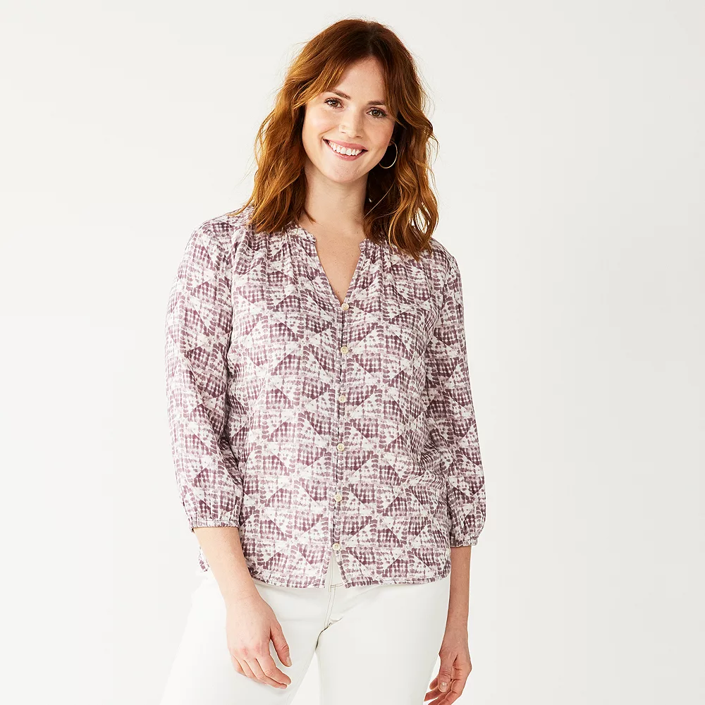Women's Sonoma Goods For LifeĀ® Drop-Shoulder Blouse - Image 9