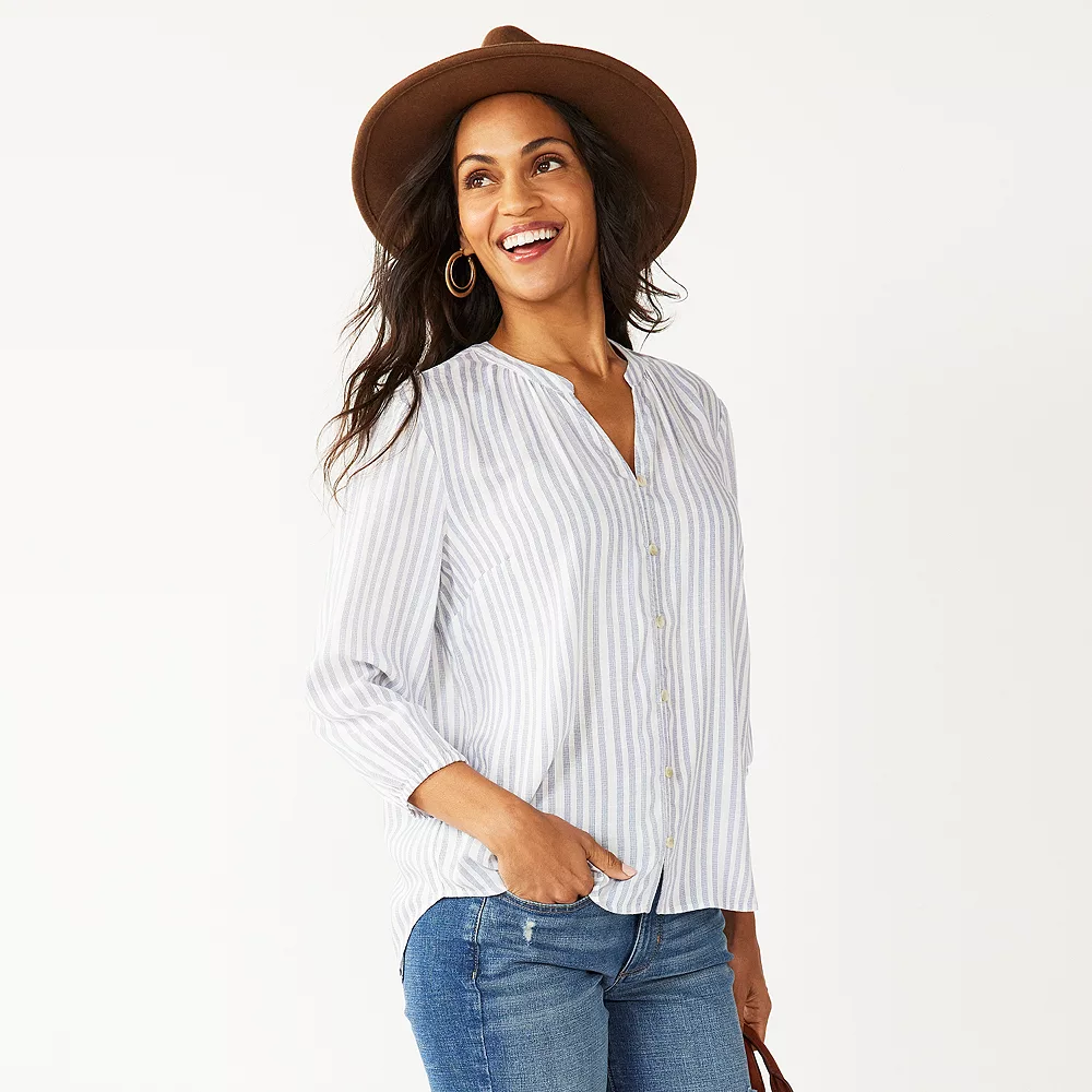 Women's Sonoma Goods For LifeĀ® Drop-Shoulder Blouse - Image 12