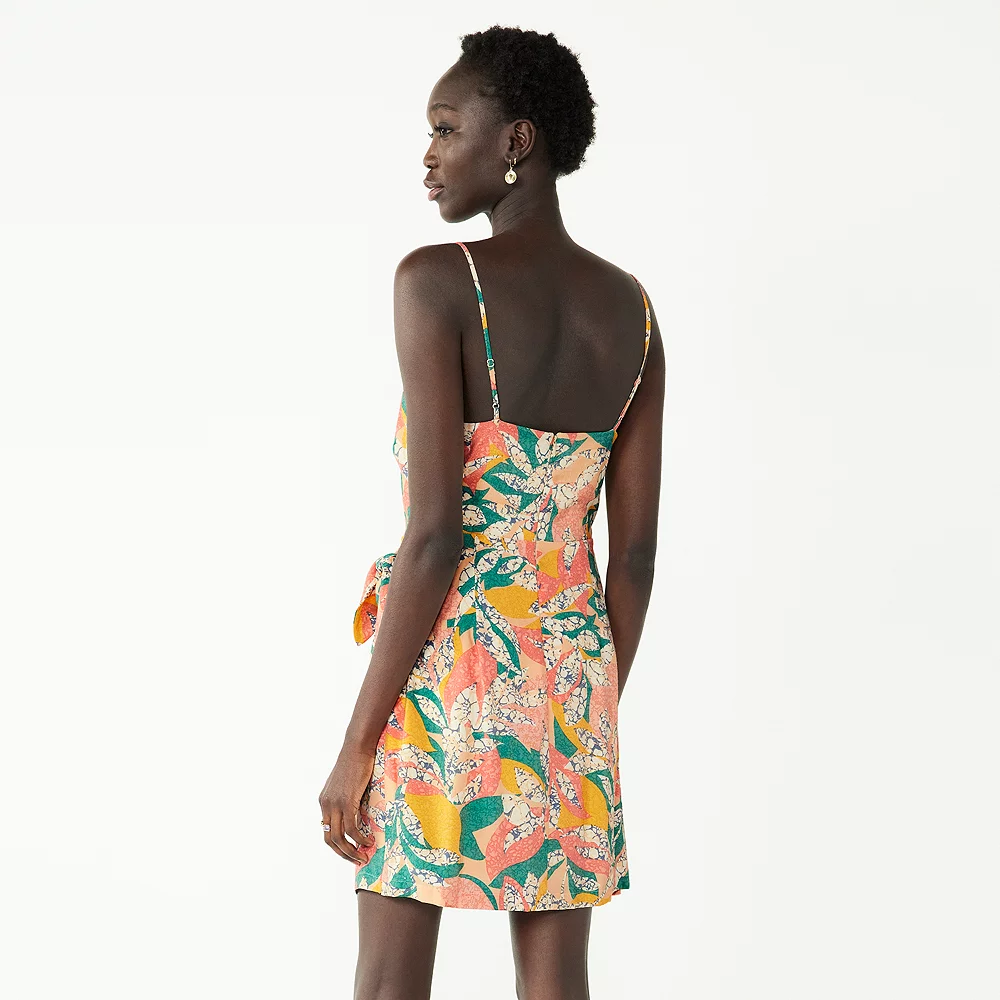 Women's Nine West Side-Tie Faux Wrap Mini Dress - Image 8