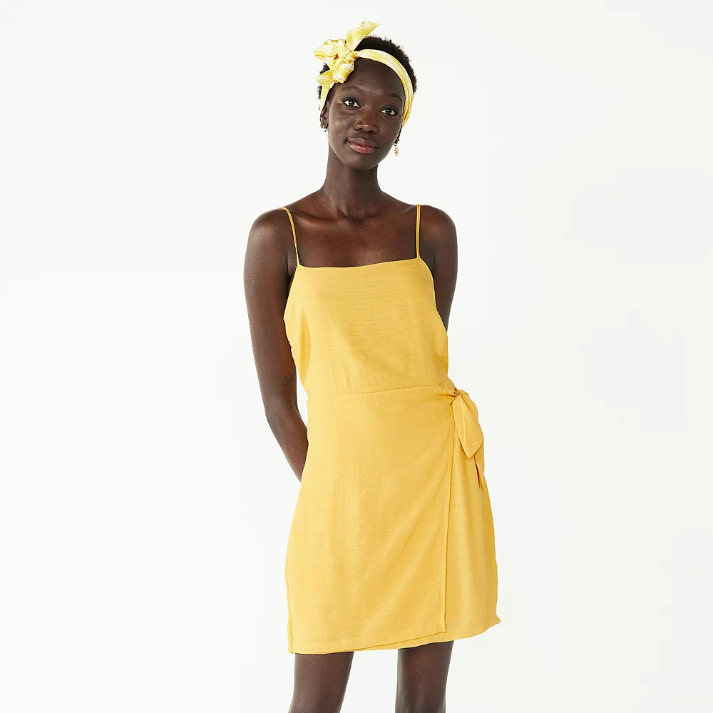 Women's Nine West Side-Tie Faux Wrap Mini Dress - Image 7