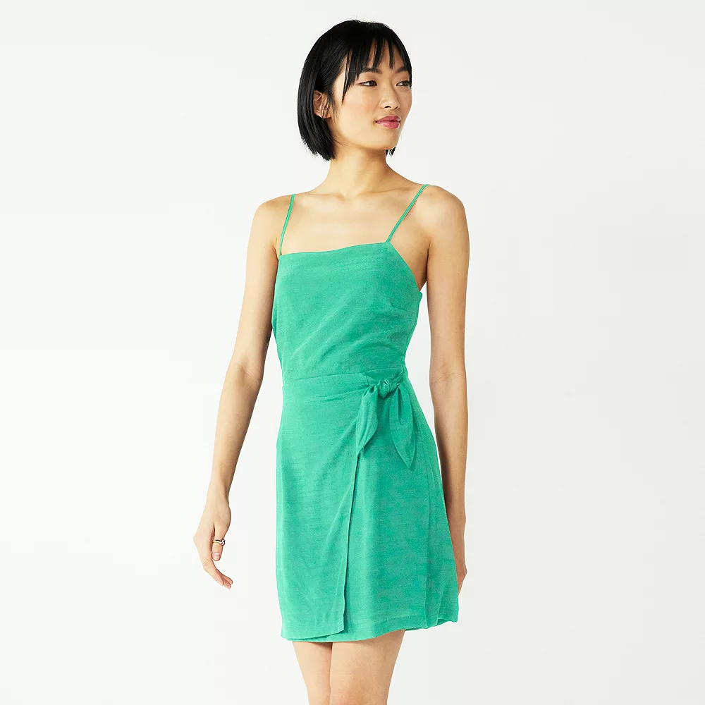 Women's Nine West Side-Tie Faux Wrap Mini Dress - Image 2