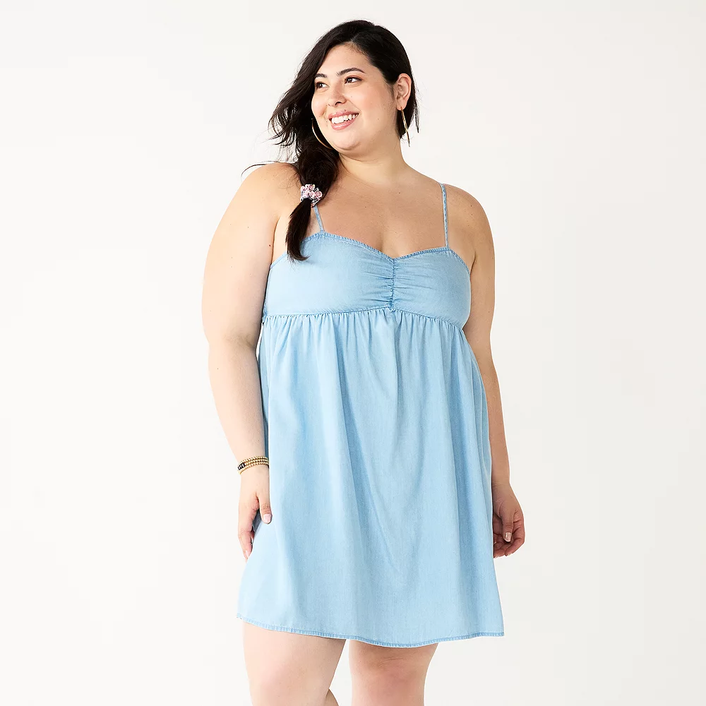 Juniors' SO® Cinched Front Babydoll Mini Dress - Image 3