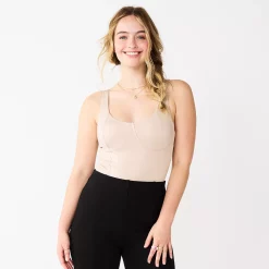 Juniors' SO® Bustier Seamed Bodysuit