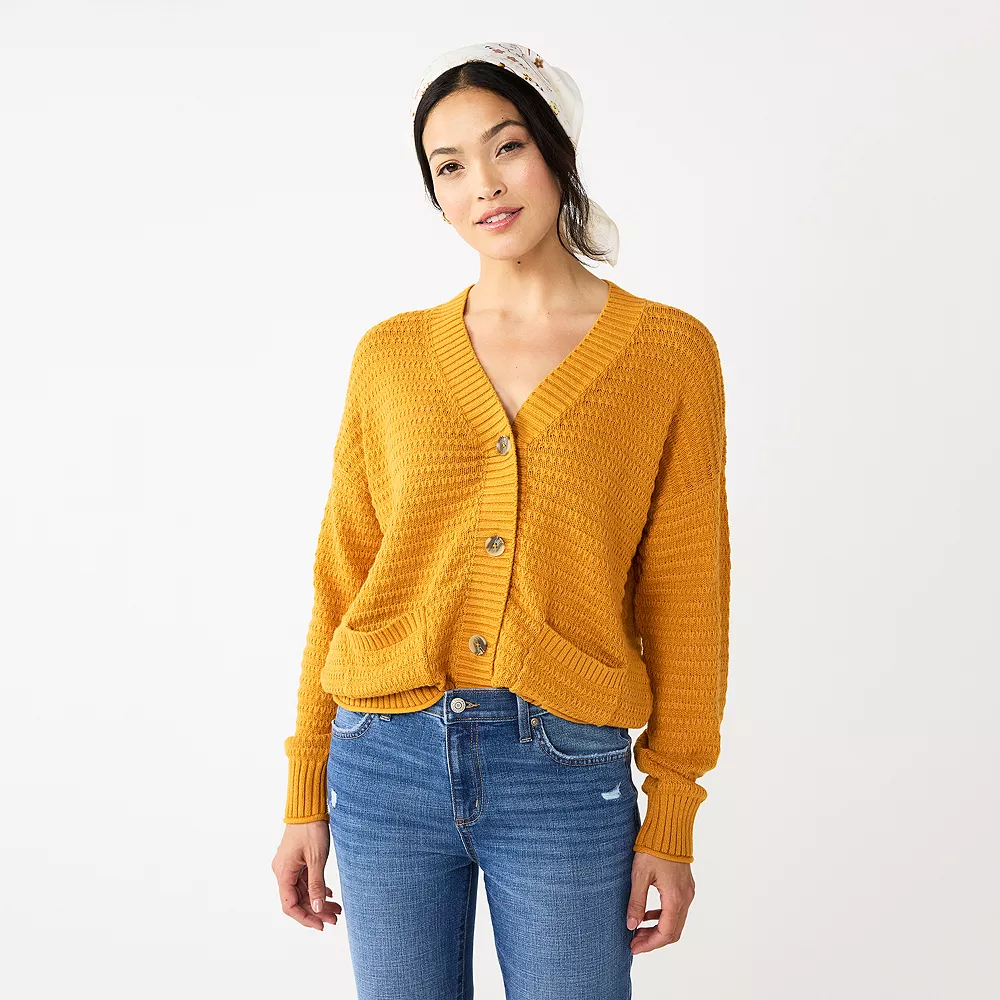 Women's Sonoma Goods For LifeĀ® Cropped Cardigan - Image 6