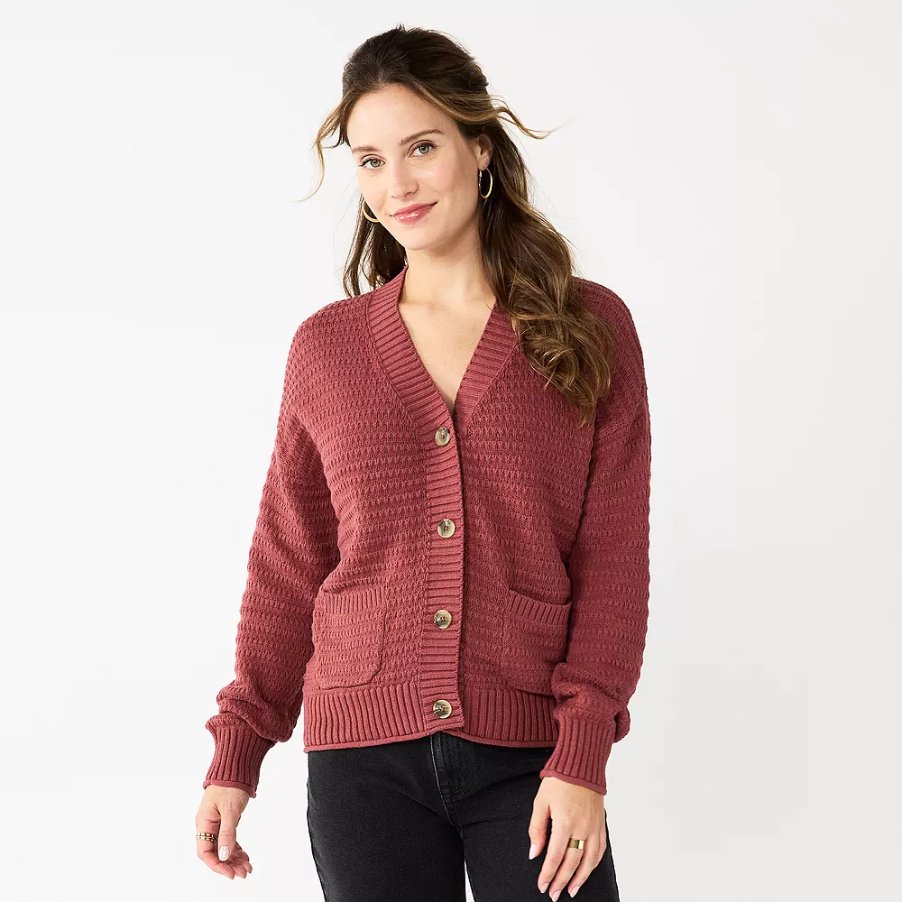 Women's Sonoma Goods For LifeĀ® Cropped Cardigan - Image 2