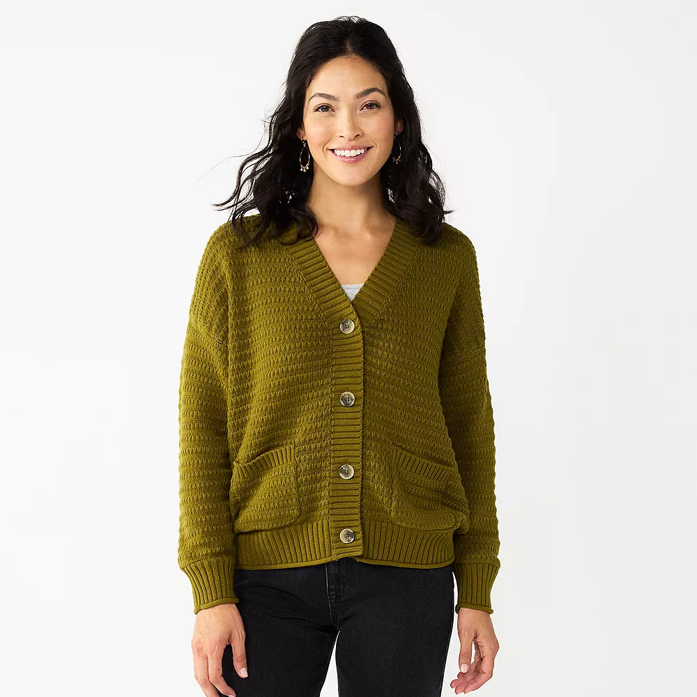 Women's Sonoma Goods For LifeĀ® Cropped Cardigan - Image 5