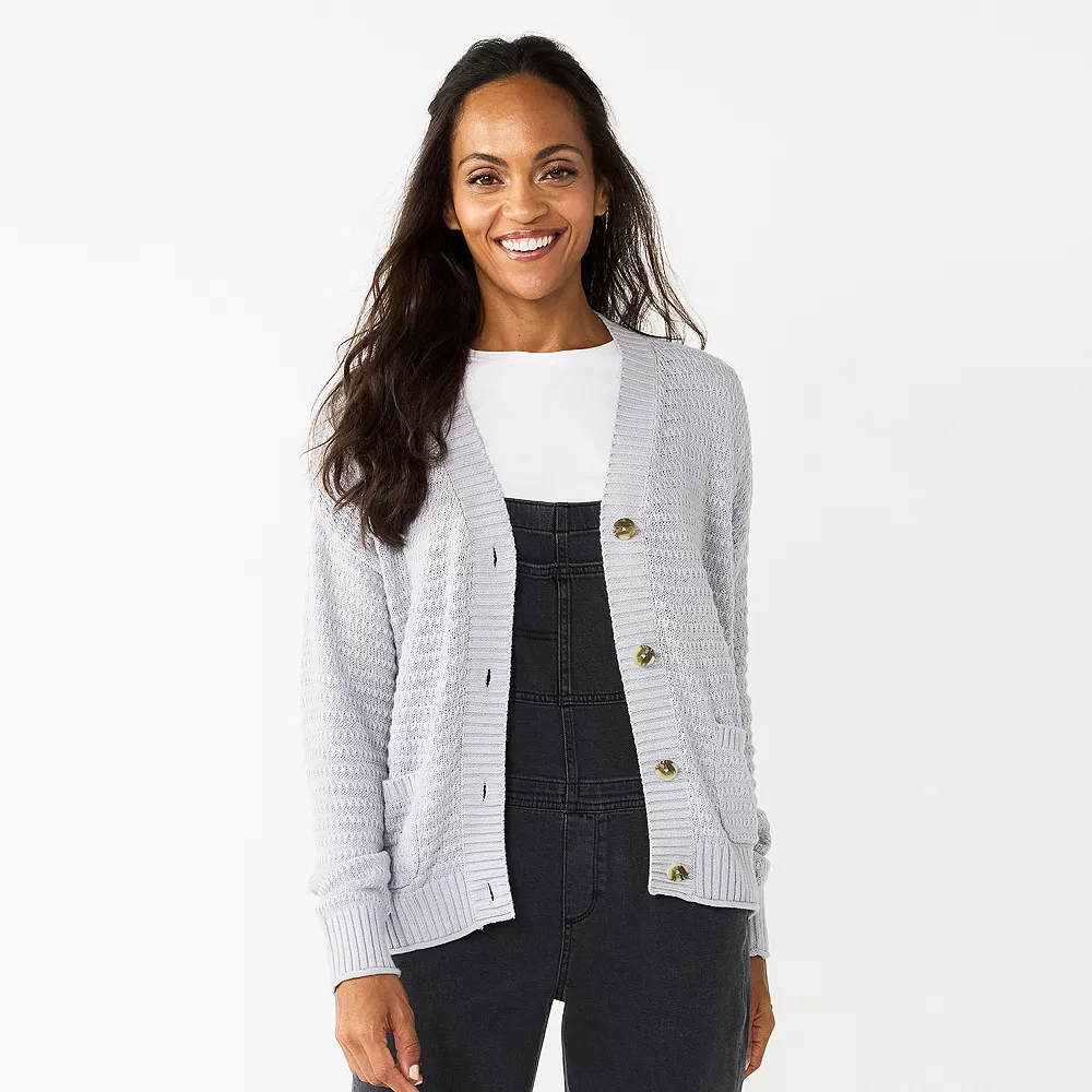 Women's Sonoma Goods For LifeĀ® Cropped Cardigan - Image 7