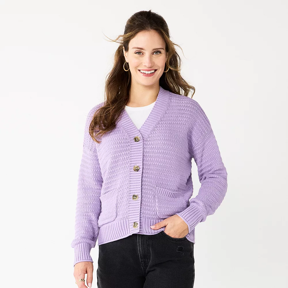 Women's Sonoma Goods For LifeĀ® Cropped Cardigan - Image 4