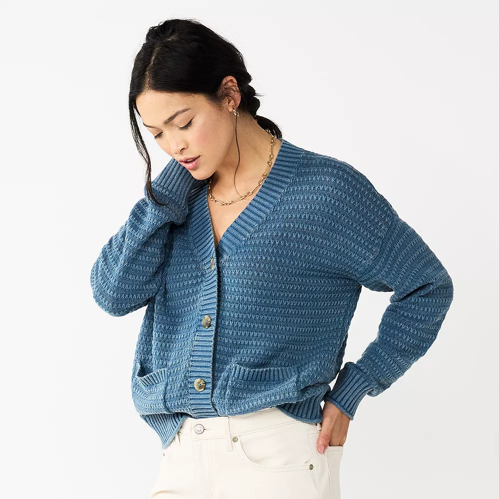 Women's Sonoma Goods For LifeĀ® Cropped Cardigan - Image 3