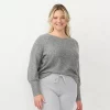 Plus Size LC Lauren Conrad Crewneck Raglan Sweater