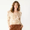 Women's Nine West Puff Sleeve Cardigan