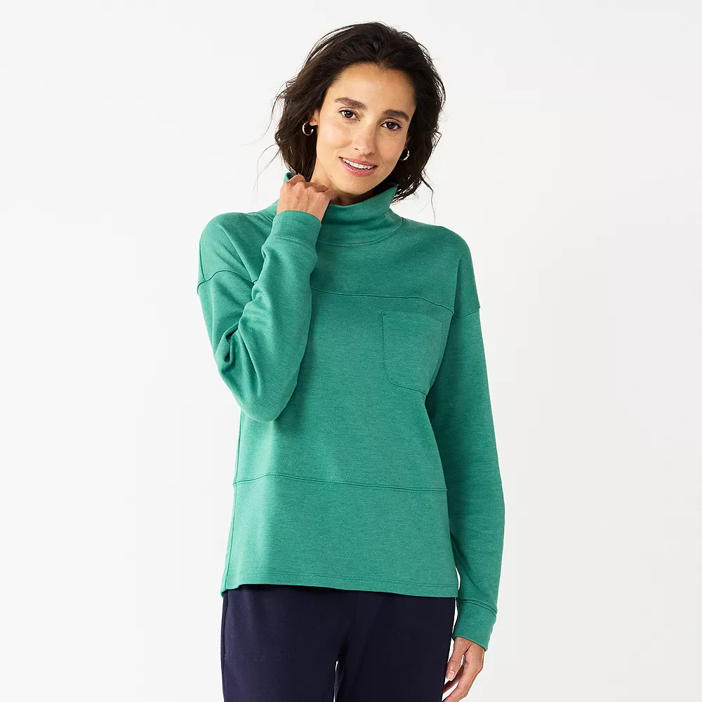 Women's Croft & Barrow® Mockneck Sweatshirt - Image 3