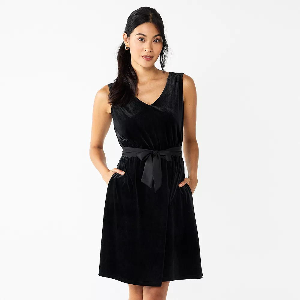 Women's DRAPER JAMES RSVP⢠Velvet Bow Back Dress