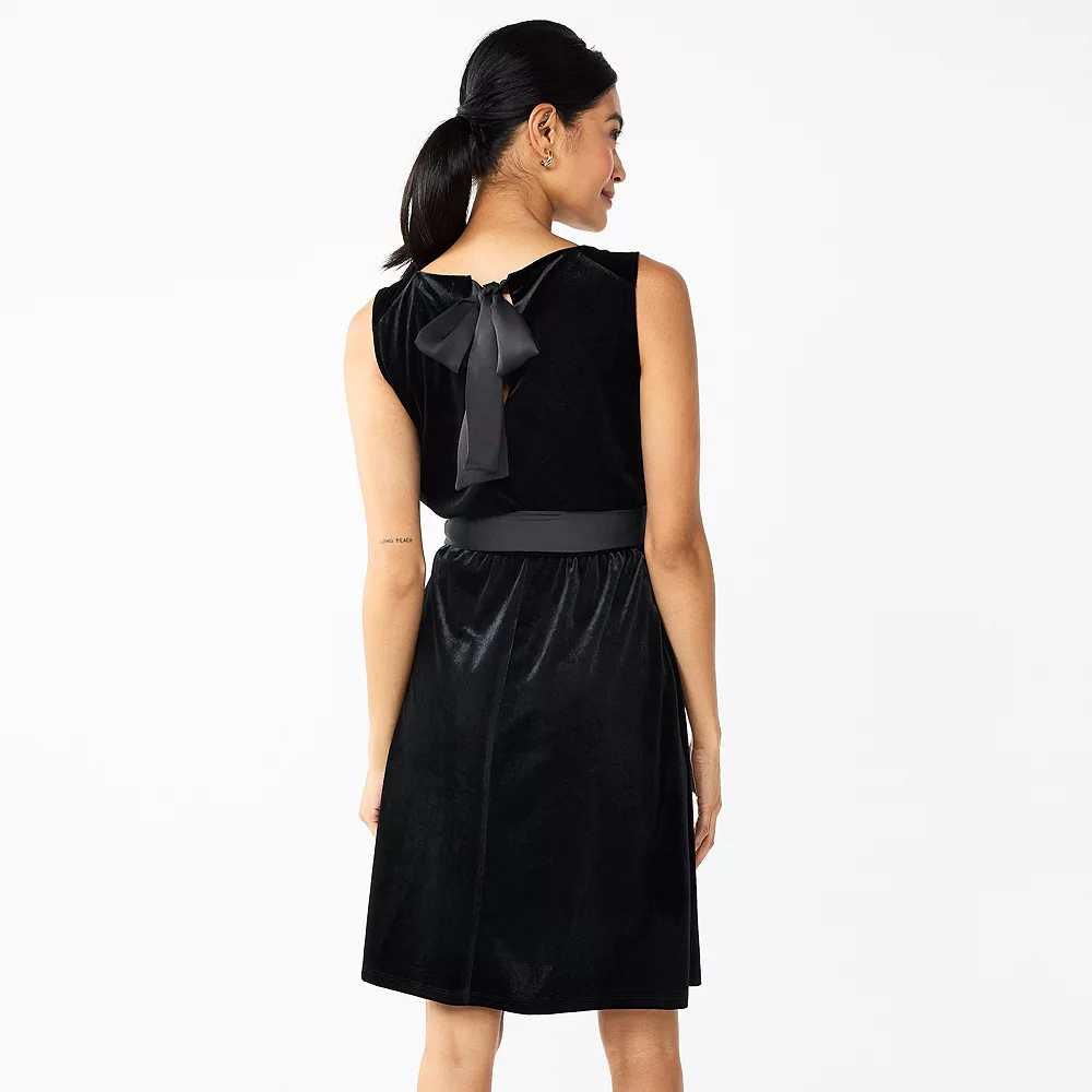 Women's DRAPER JAMES RSVP⢠Velvet Bow Back Dress - Image 2