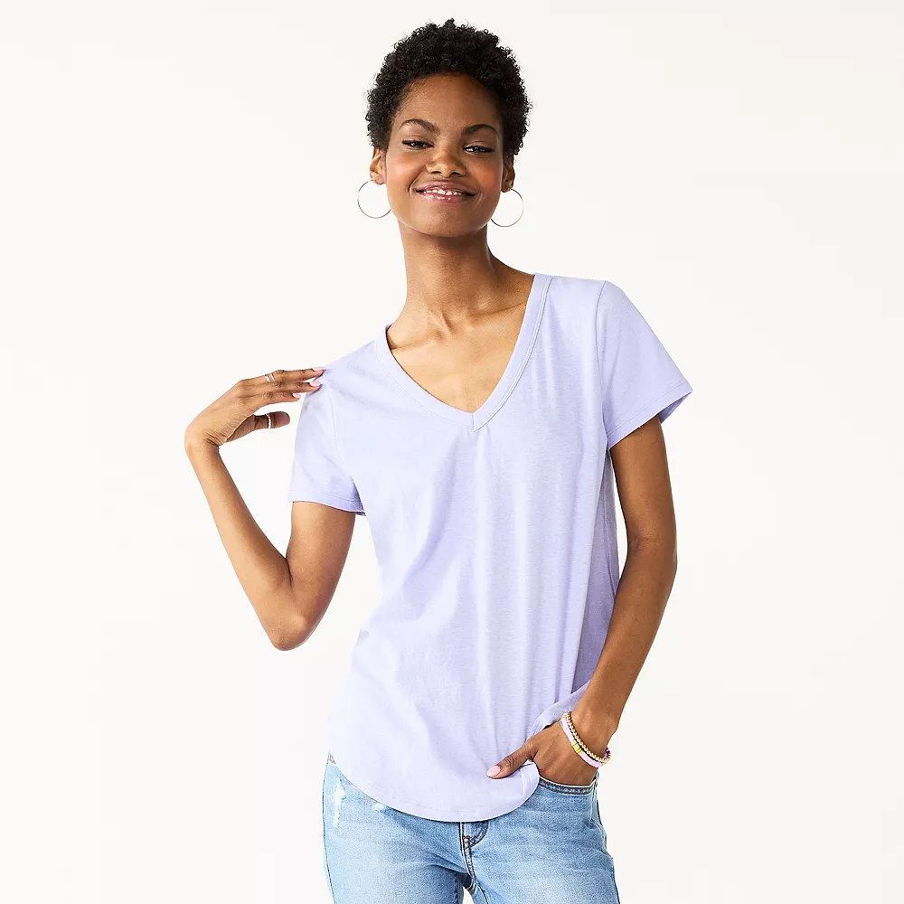 Juniors' SO® Favorite V-Neck Short Sleeve Tee - Image 7