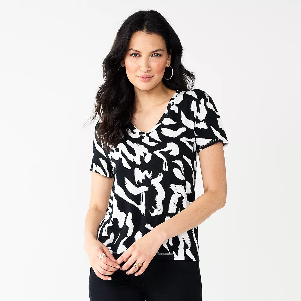 Women's Nine West Essential V-Neck Tee - Image 6