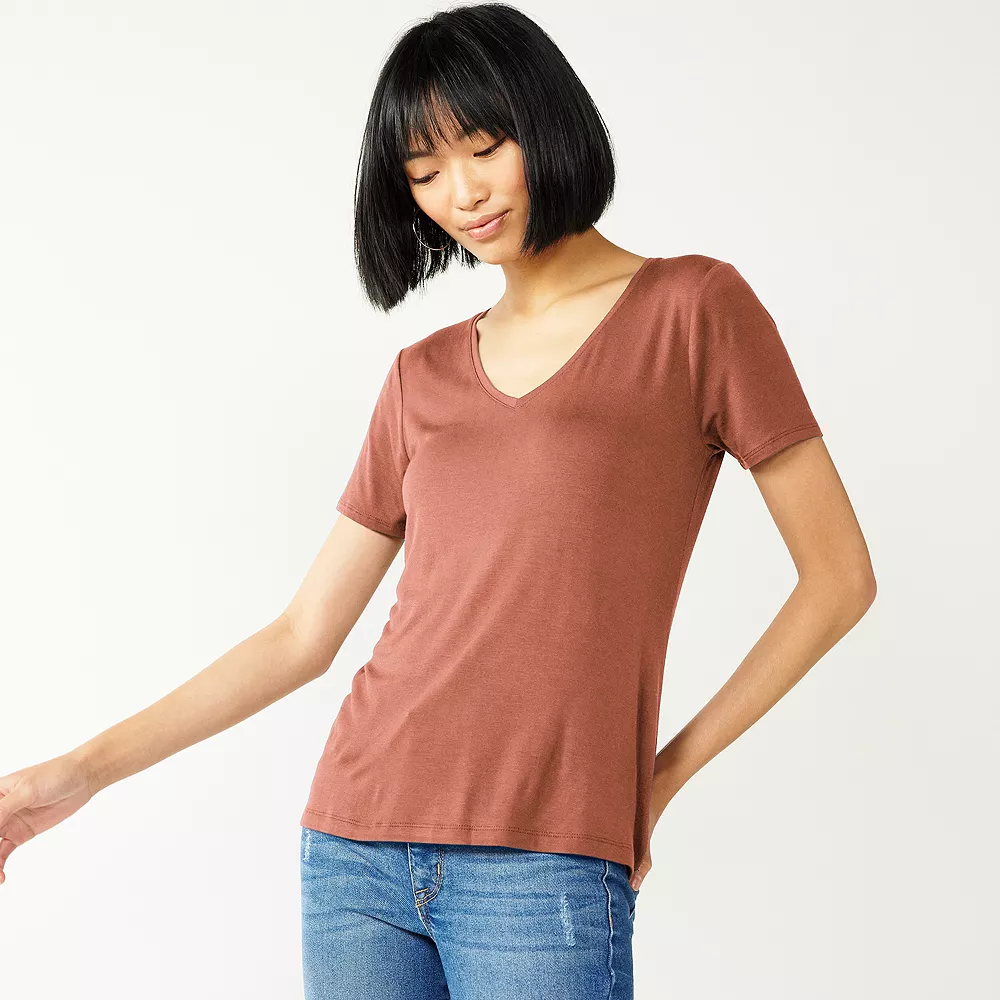 Women's Nine West Essential V-Neck Tee - Image 4